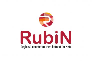 Das Logo von RubiN mit dem Schriftzug "Regional ununterbrochen betreut im Netz".